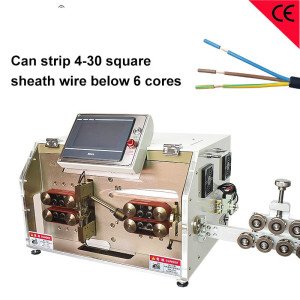 Fully Automatic multi core sheathed wire stripping cutting machine 2-6 cores wire peeling machine