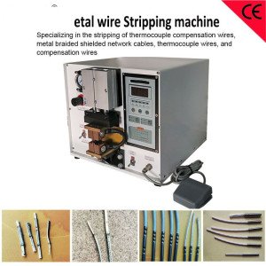 Thermocouple compensation wires stripping machine metal braided shielded network cable electric fire burn peel machines