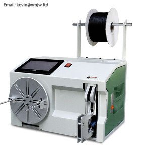 Economic press button winding and tying all-in-one USB data cable  winding and tying all-in-one machine