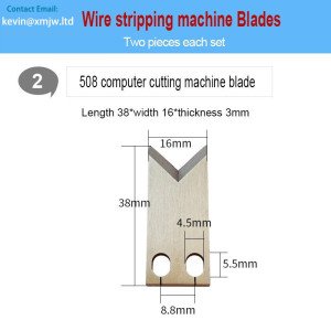 Tungsten Wire Strip Machine Cut Blades 38*16*3 mm High Speed Steel Wire Stripper Knives