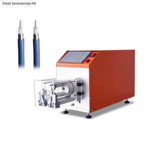 semi automatic coaxial cable strip machine high accuracy new energy electric cable peeling machine with foot pedal