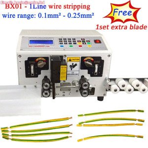 HS-BX01-1LINE Automatic Cable Cutting   Stripping Wire Peeling Machine from 0.1mm2 to 2.5mm2 Wires