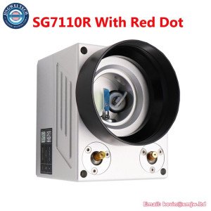 SG7110 1064nm Fiber Laser Scanning Galvo Head SG7110R With Double Red Dots Pointer 0-100W Input Aperture 10mm for Fiber Marking