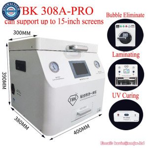 TBK 308A PRO 15Inches Bubble Eliminate OCA Vacuum Laminating Machine Optional UV Curing Oven for Apple Android Mobiles Tablets