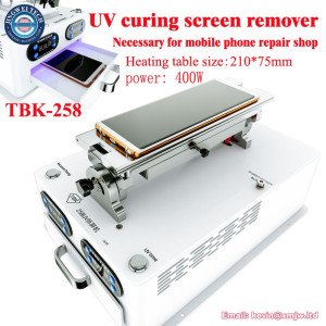 TBK-258 UV Curing LCD Screen Housing Frame Separator Machine OCA Degumming Glue Remover Frame Separator Separating Machine