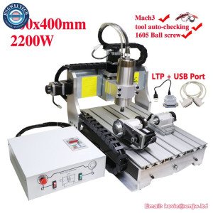 Industrial 4 Axis 6040 USB LTP Port 2.2KW 2200W Mach3 CNC Router Engraver Engraving Milling Citting Machine Tool Auto-checking