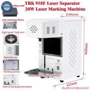 TBK 958F Laser Separator - Auto iPhone Rear Glass Frame Separate, 20W Fiber Laser