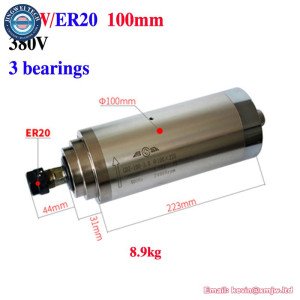 CNC Router Water Cooled Spindle 800W 1.5KW 2.2KW 3KW 4 Bearings Motor ER20 ER16 ER11 220V 110V 380V