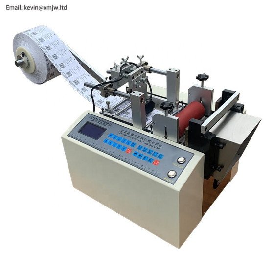 Garment Tag Cutting Machine: Fixed Length Washing Water Label Cutter